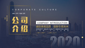 High-end company introduction profile PPT template