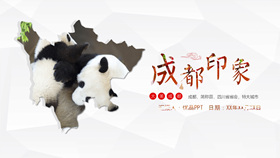 Chengdu introduces tourism travel strategy PPT template
