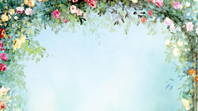 Beautiful watercolor flower wreath slideshow background picture 