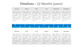 Annual December timeline PPT template
