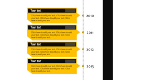 Eye-catching vertical PPT timeline material