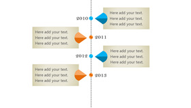 Vertical text box slide timeline