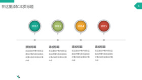 Balloon-shaped PPT timeline template material