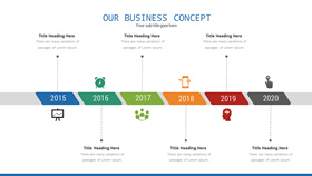 Simple timeline PPT graphic material