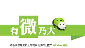 WeChat marketing promotion knowledge sharing PPT