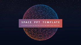 Cool technology sense universe planet PPT template