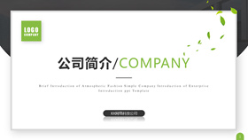 Atmospheric simple company profile introduction PPT template