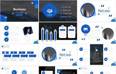 Blue Business  Concept PowerPoint Templates Free Download